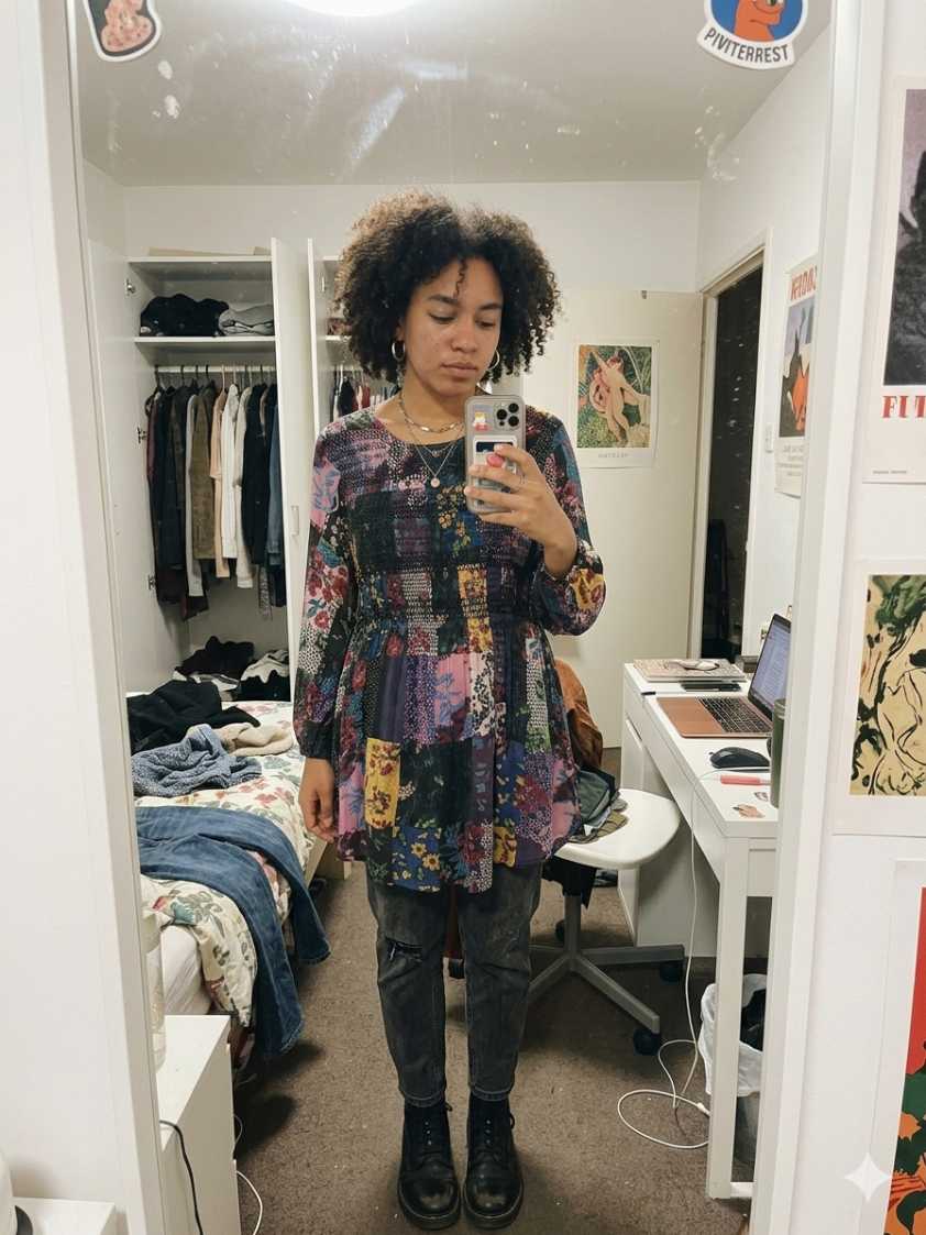 Patchwork Smocked Top