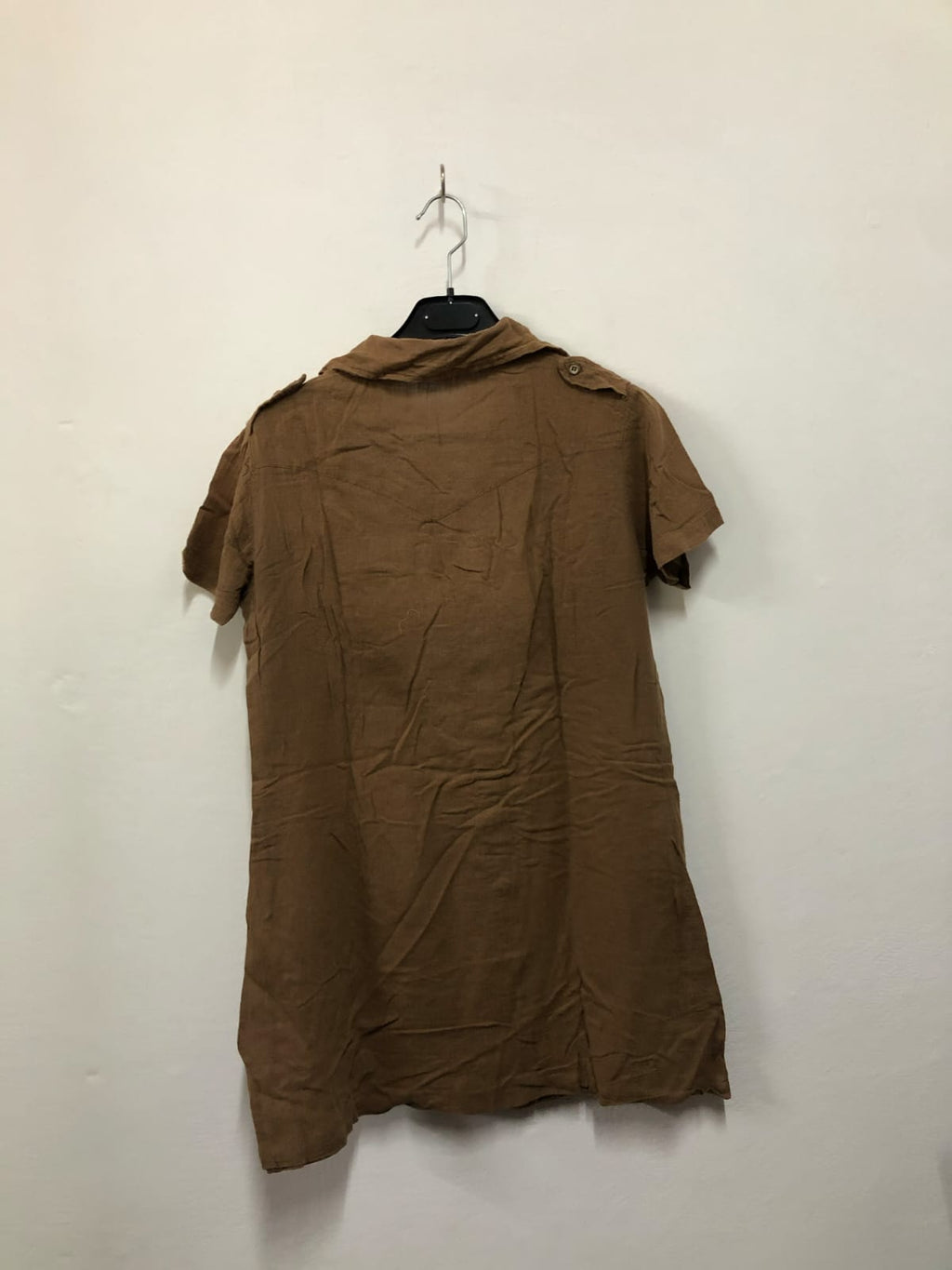 Brown Utility Shirt Dress