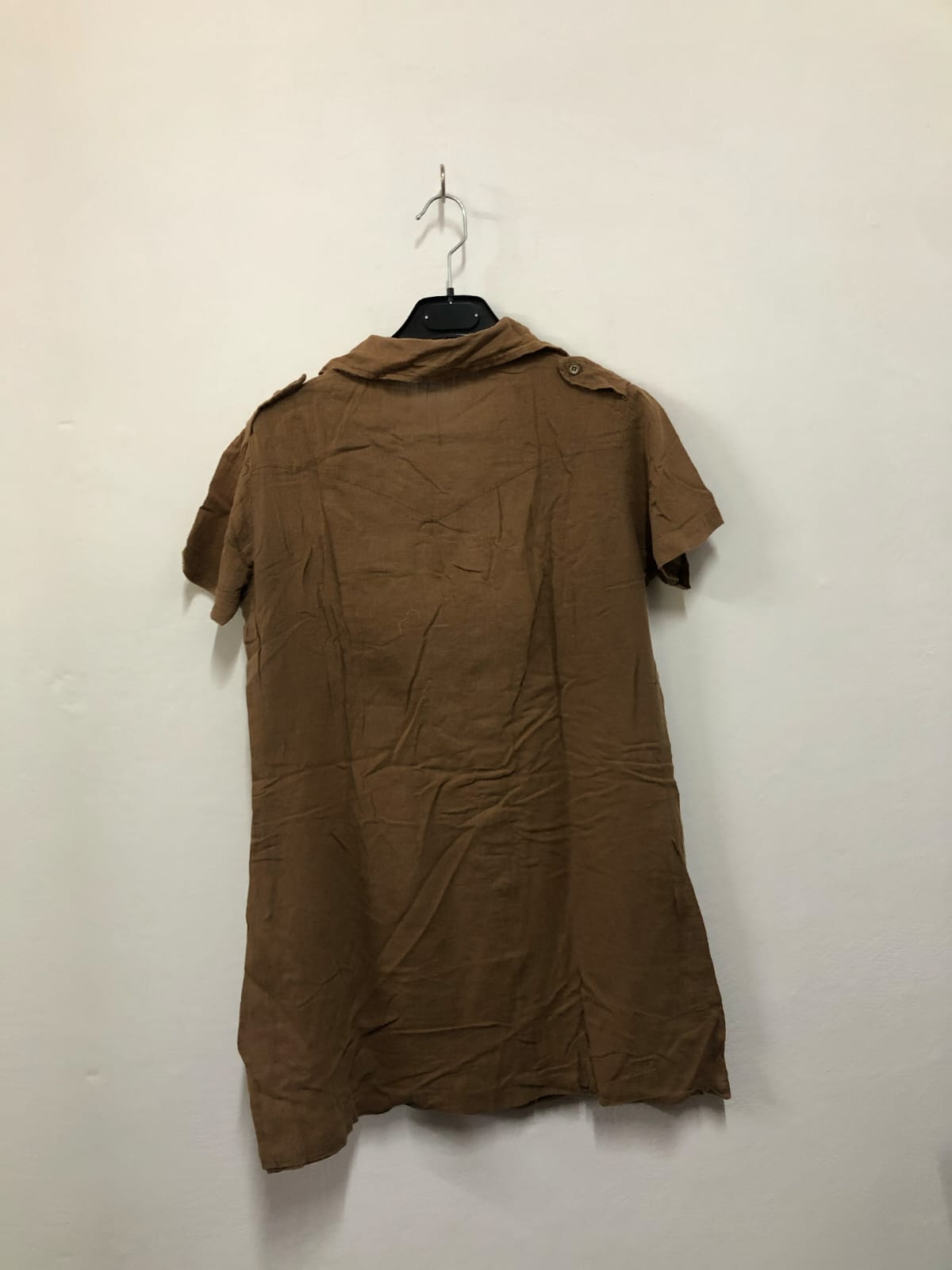 Brown Utility Shirt Dress