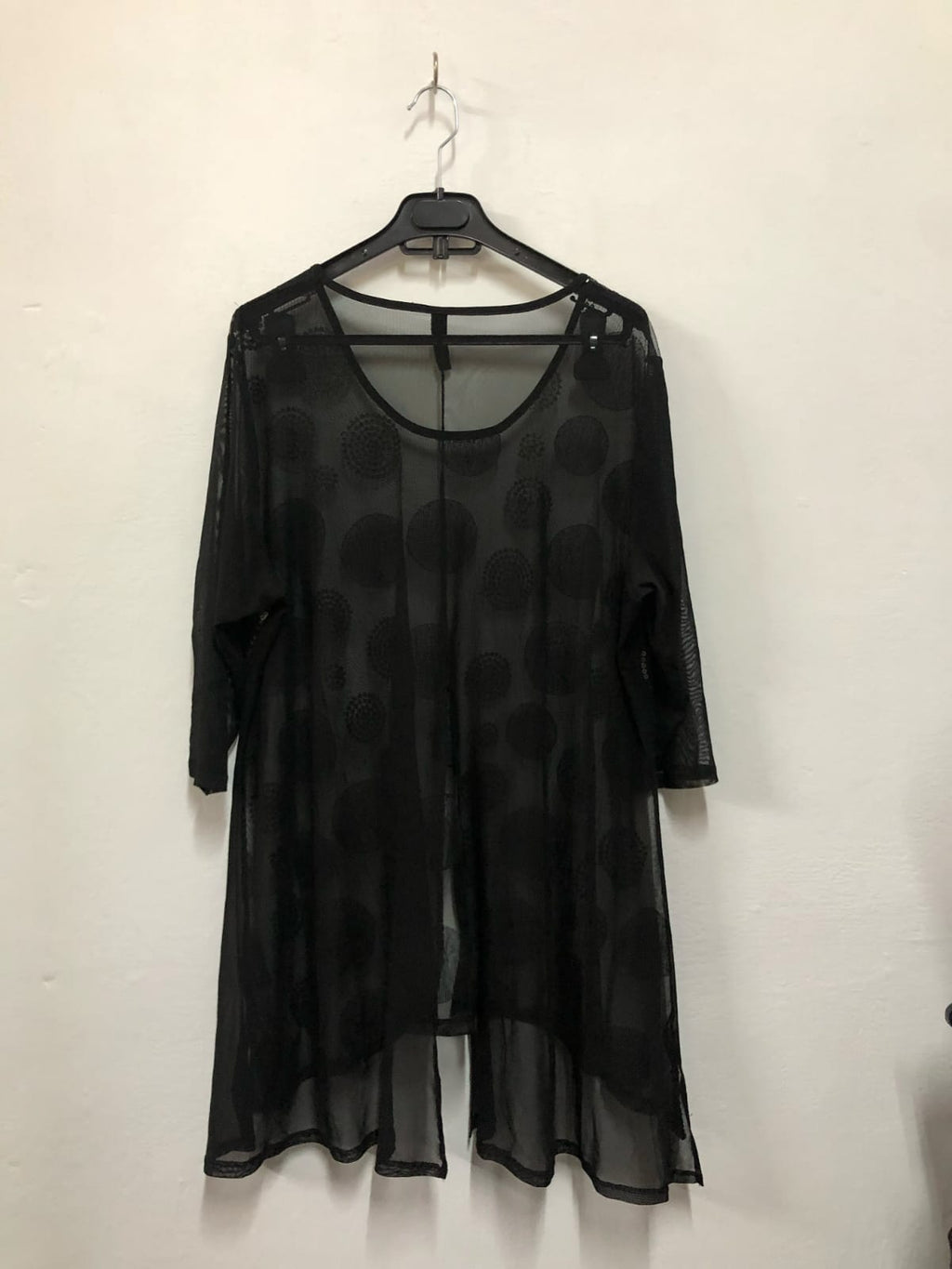 TS Black Sheer Overlay Top