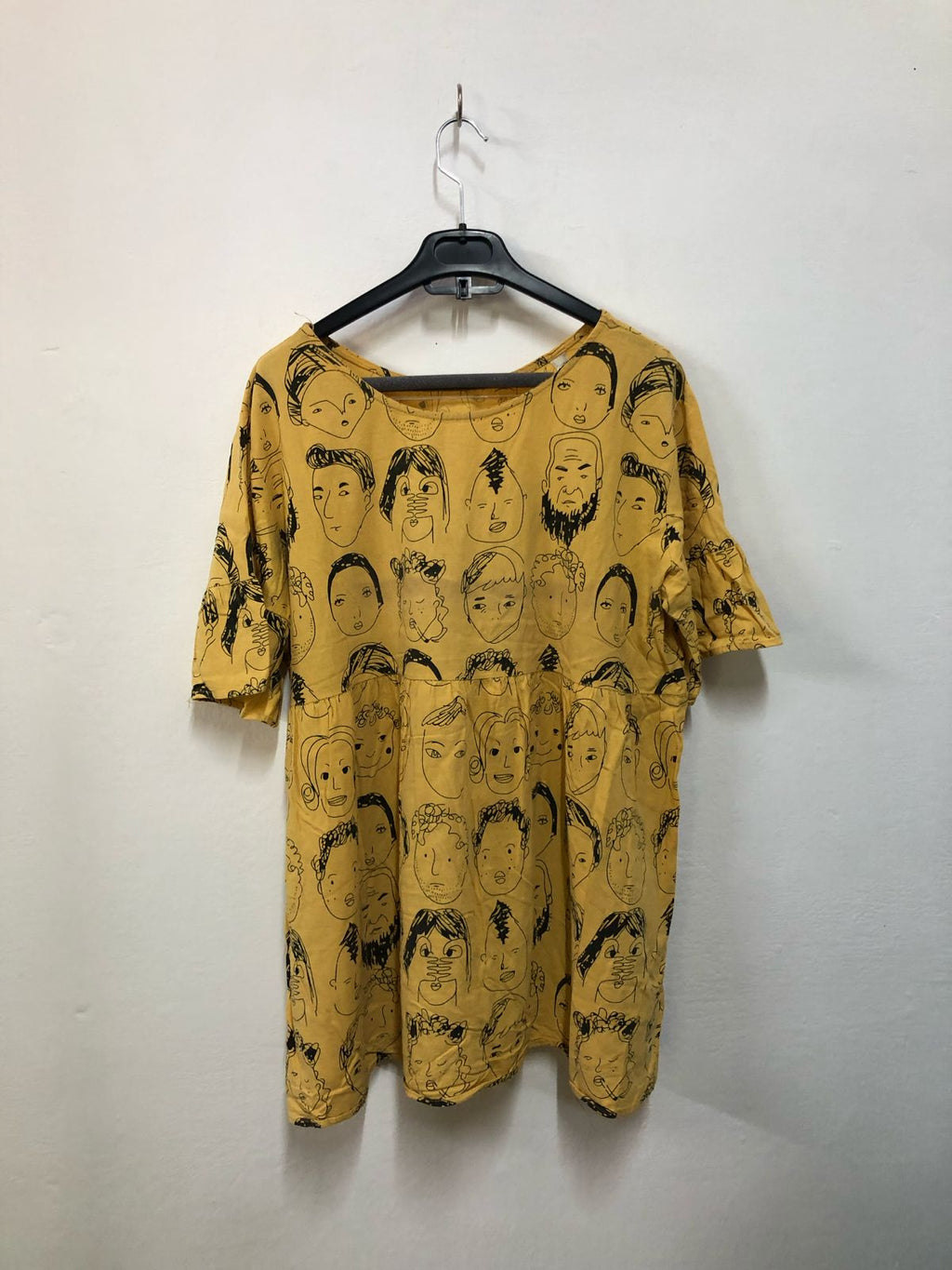 Yellow Abstract Faces Top