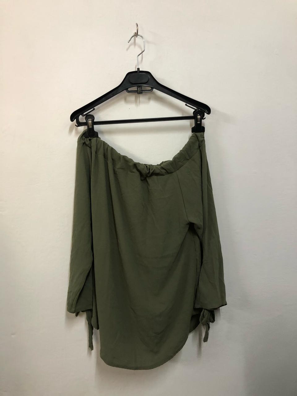Olive Off-Shoulder Top