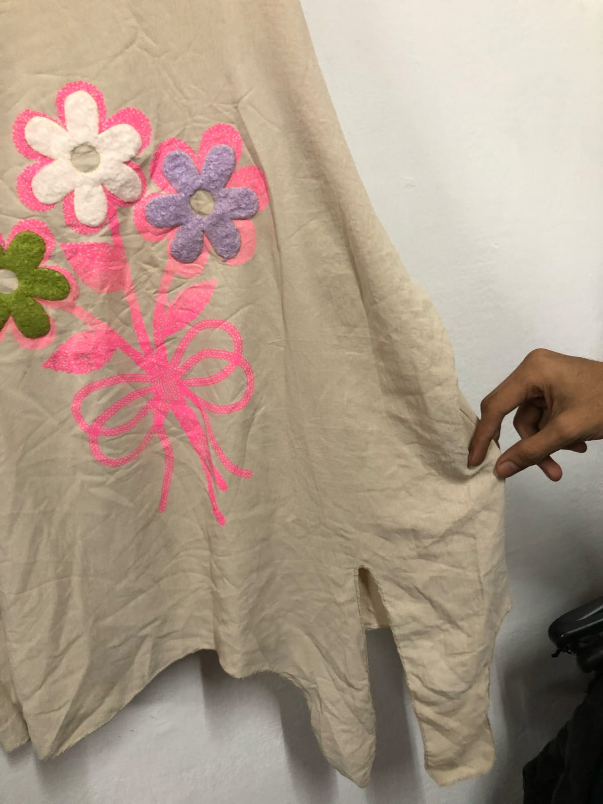 Off White Floral Printed Top