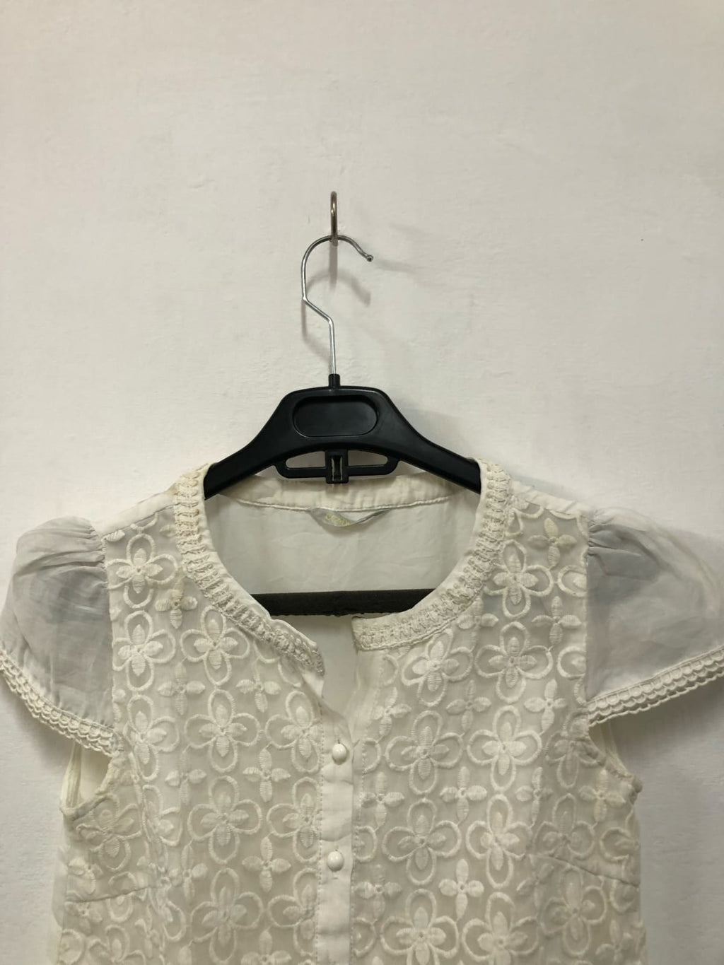 White Embroidered Top