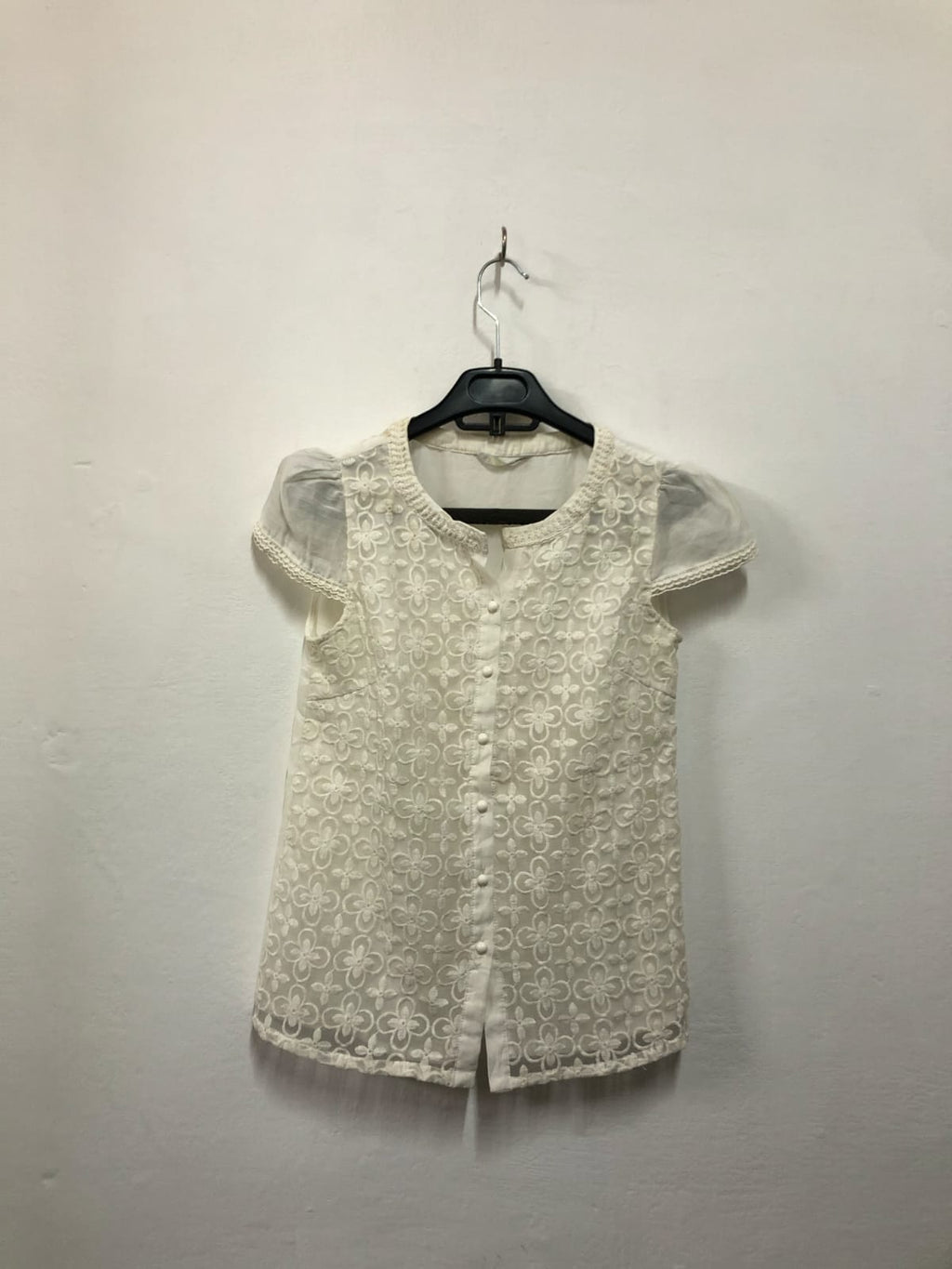 White Embroidered Top
