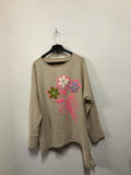 Off White Floral Printed Top