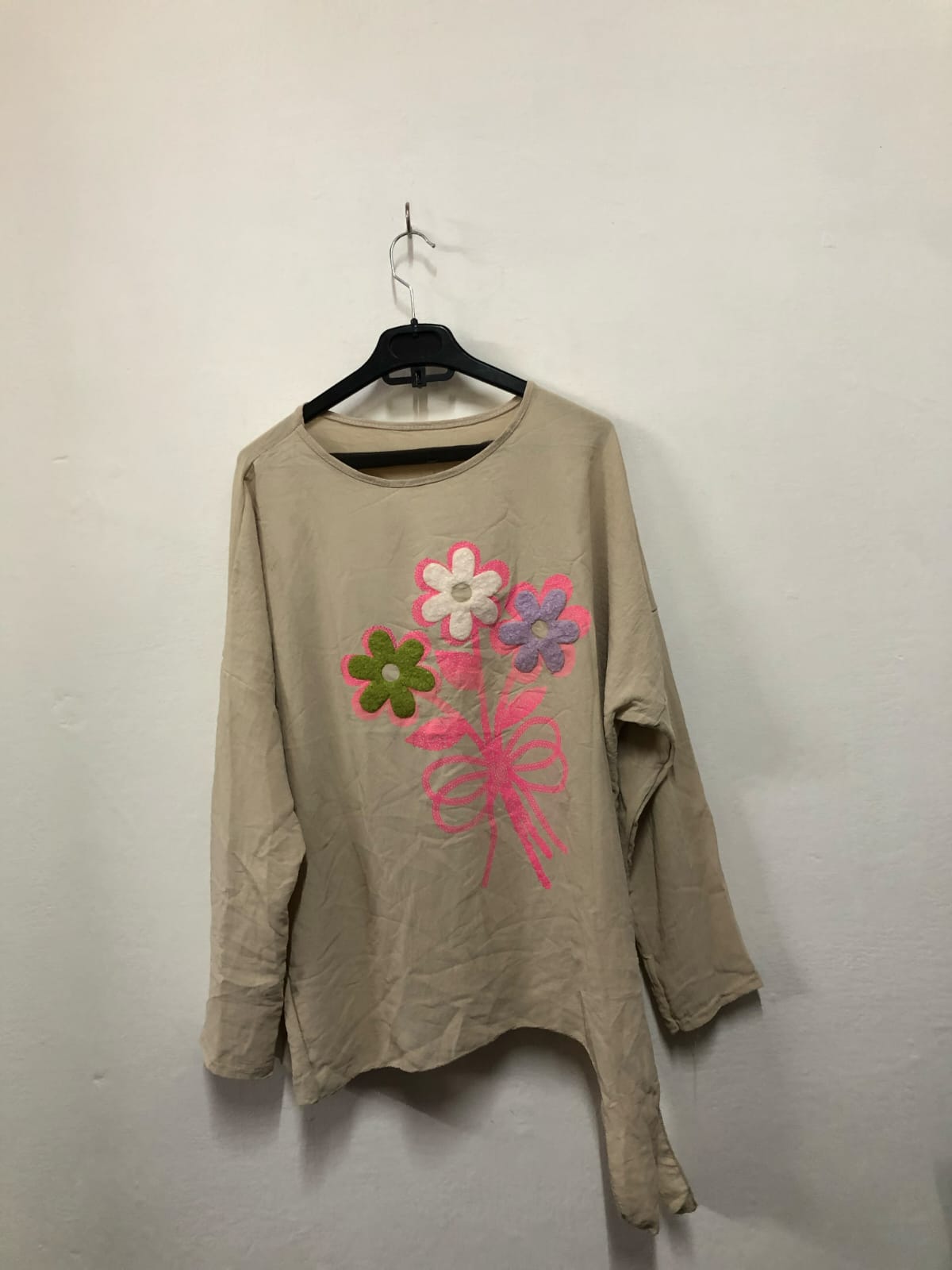 Off White Floral Printed Top