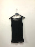 Black Ribbed Sleeveless Top