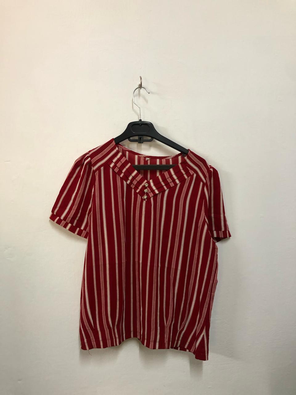 Red Striped Top