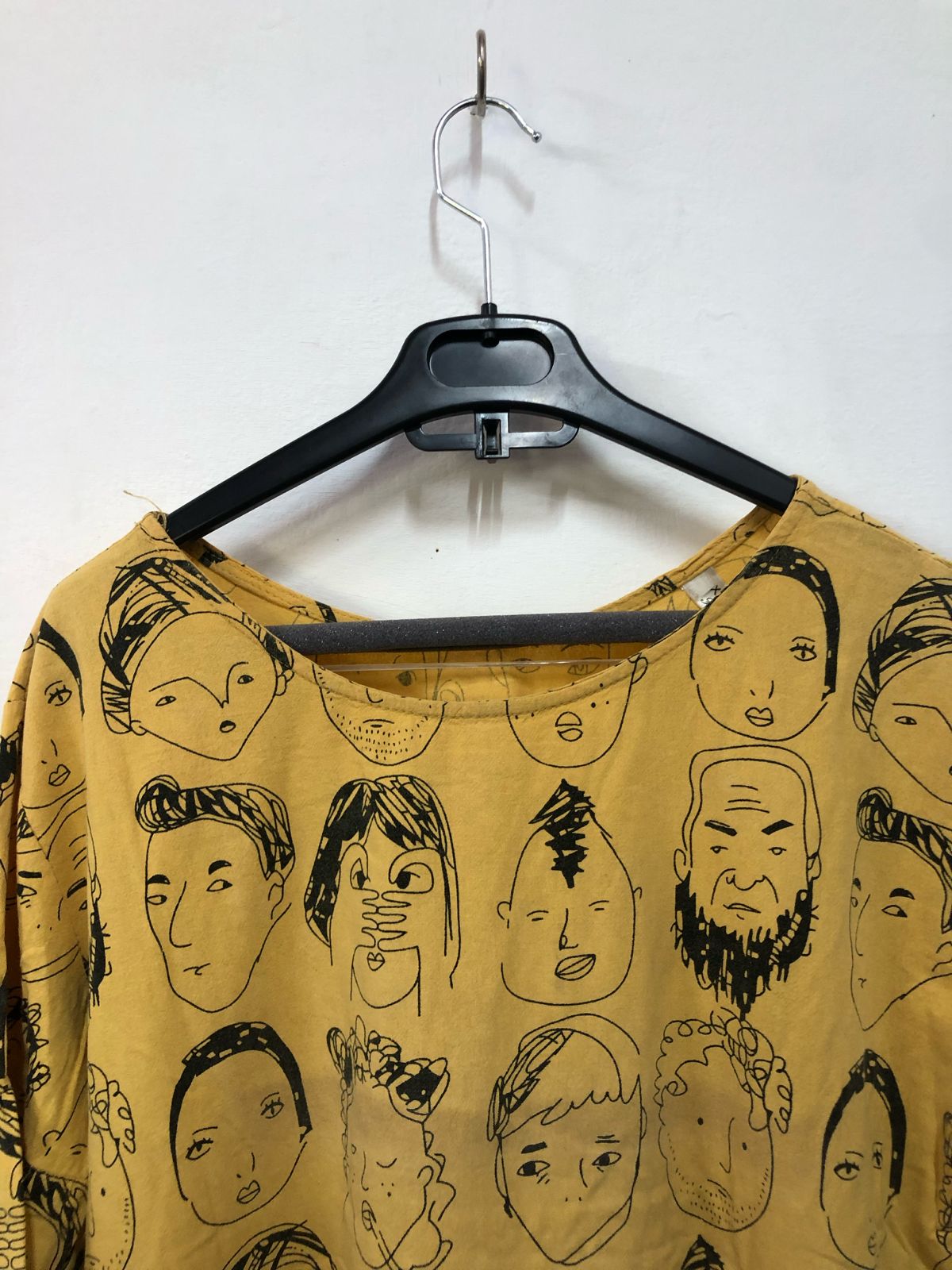 Yellow Abstract Faces Top