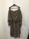 Cream Dotted Midi Dress