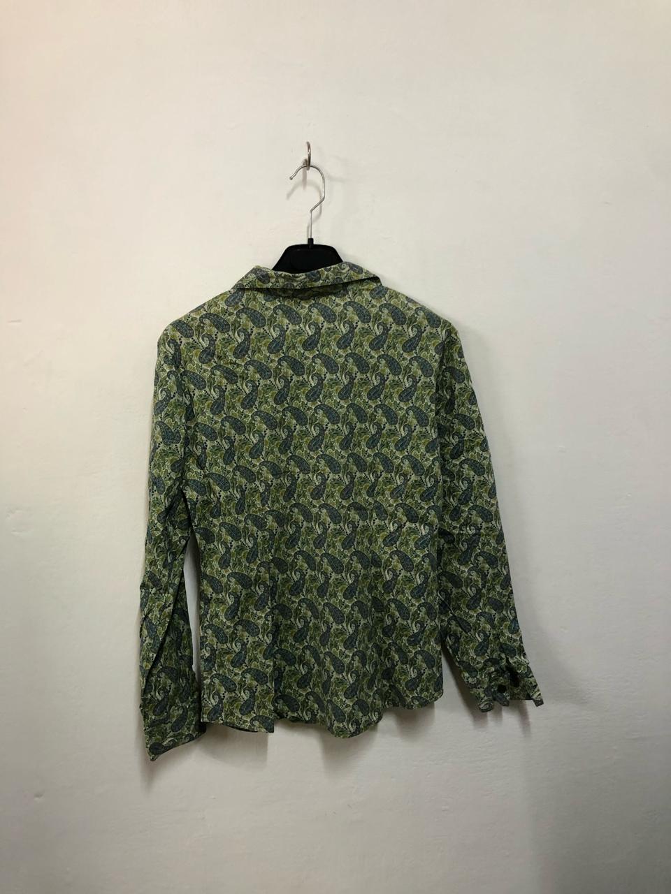 Green Paisley Print Shirt