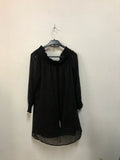 Black Swiss Dot Off-Shoulder Top