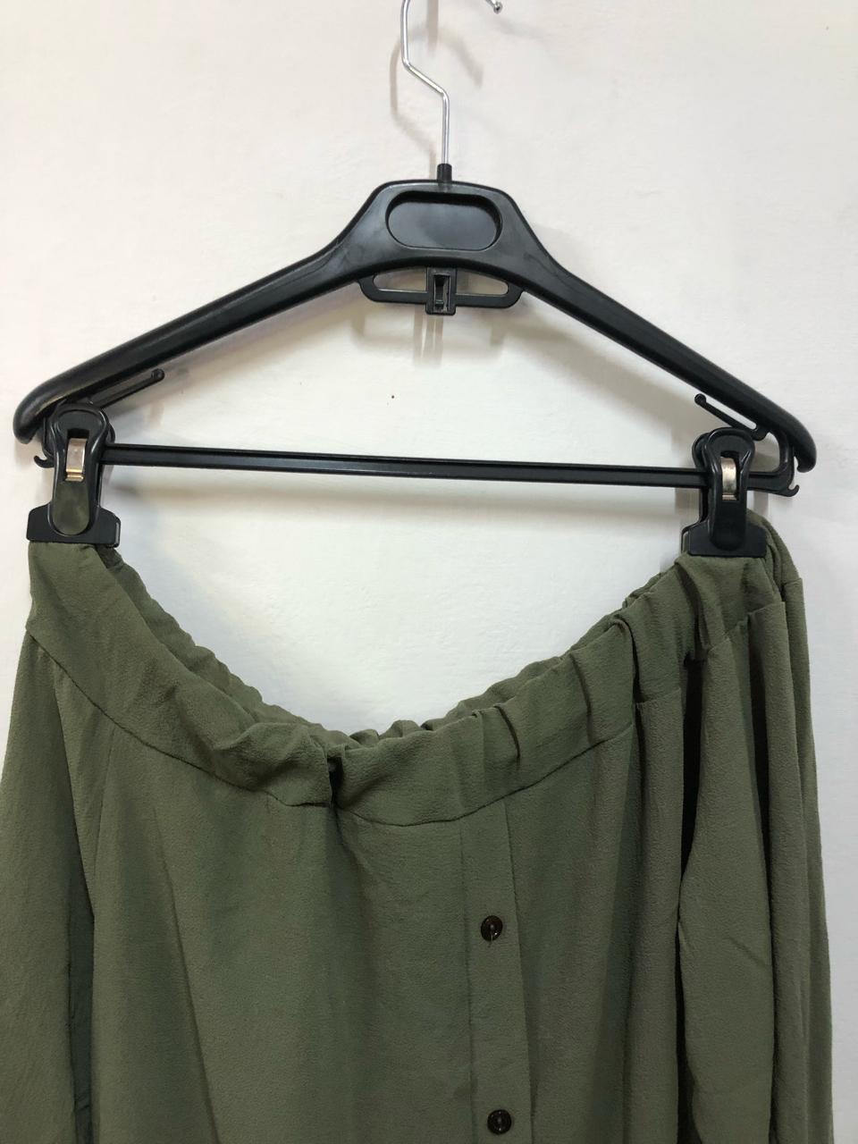 Olive Off-Shoulder Top