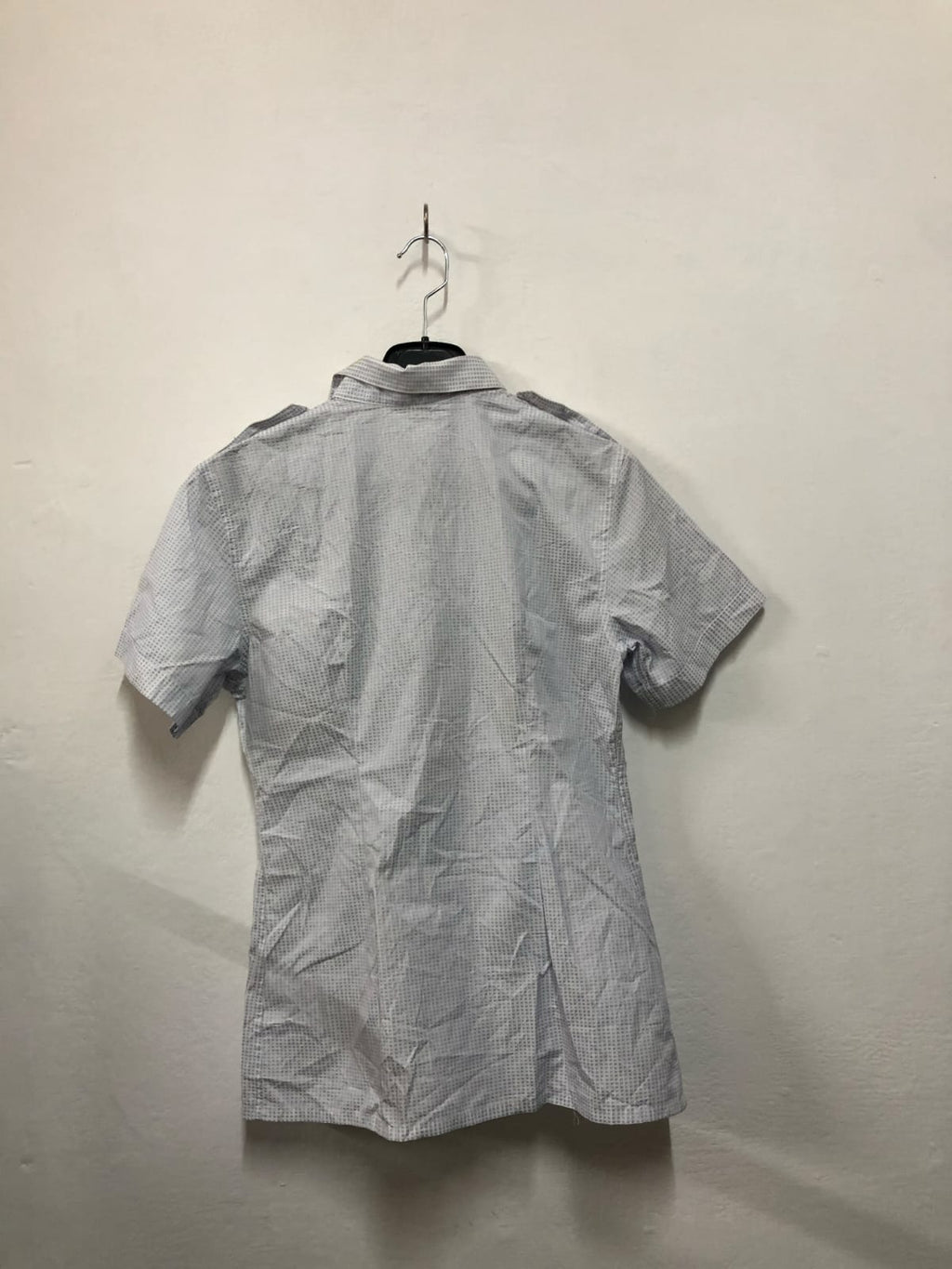 Blue Dotted Button-Up Shirt