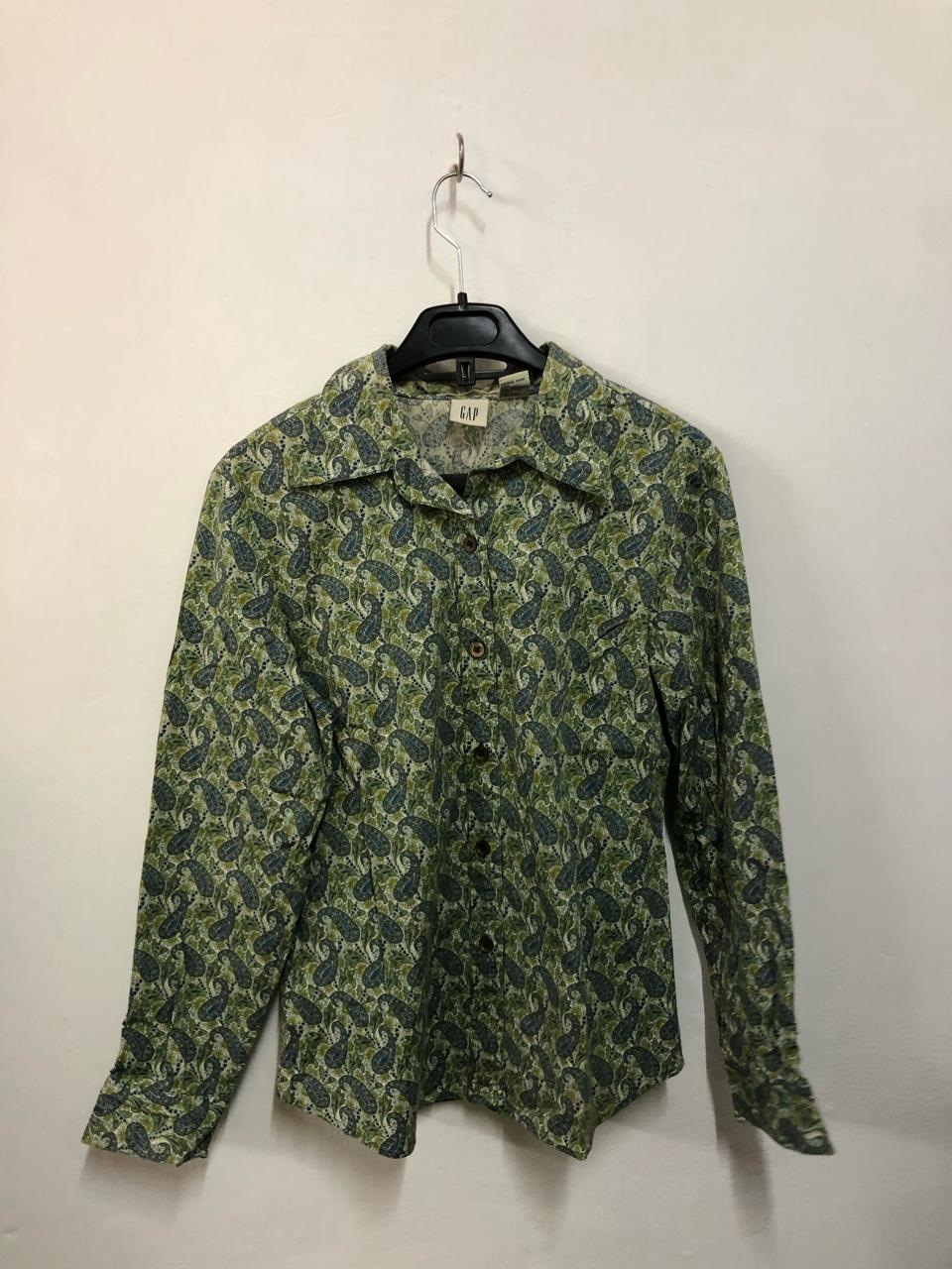 Green Paisley Print Shirt