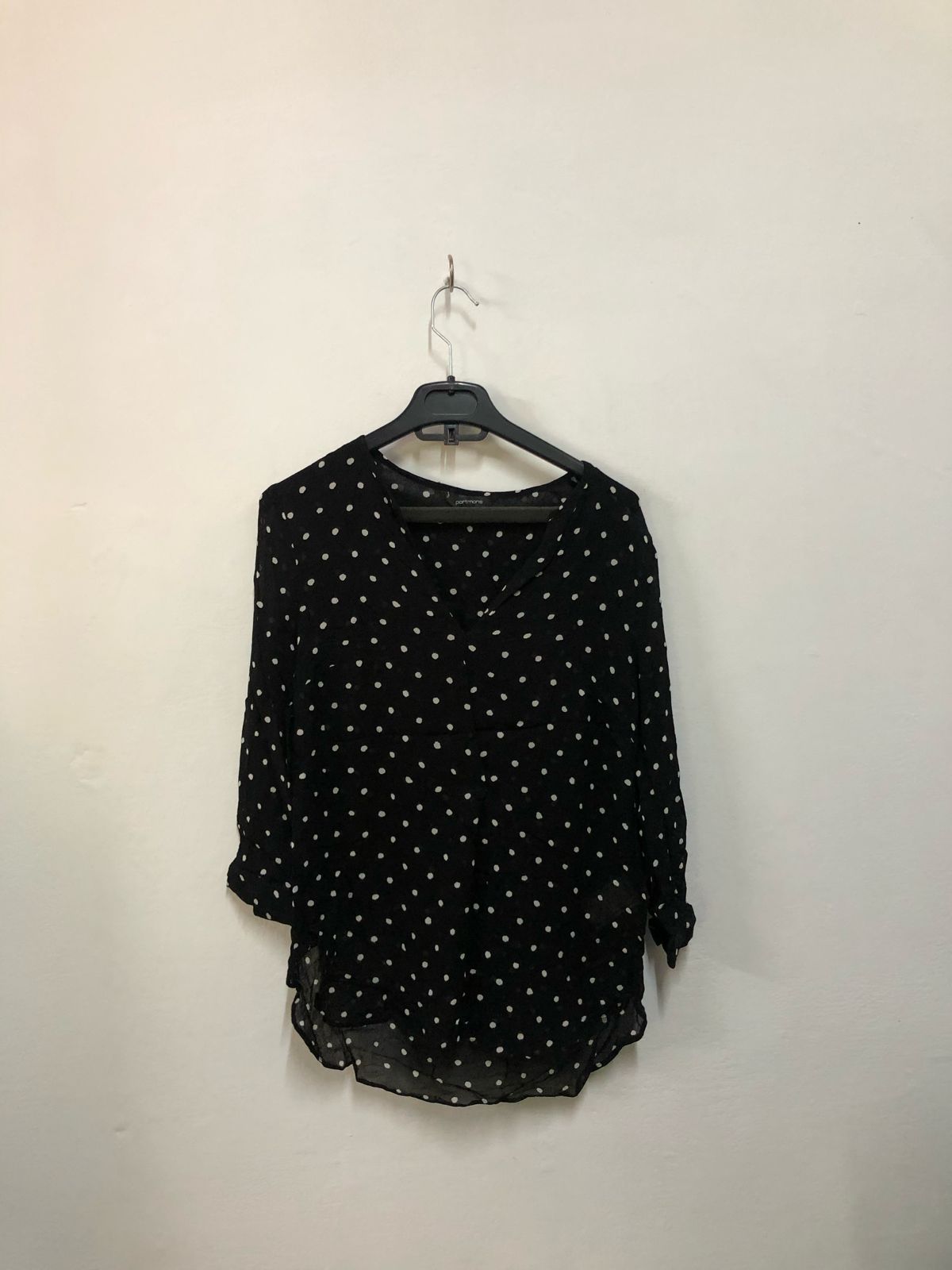 Black Polka Dot Top