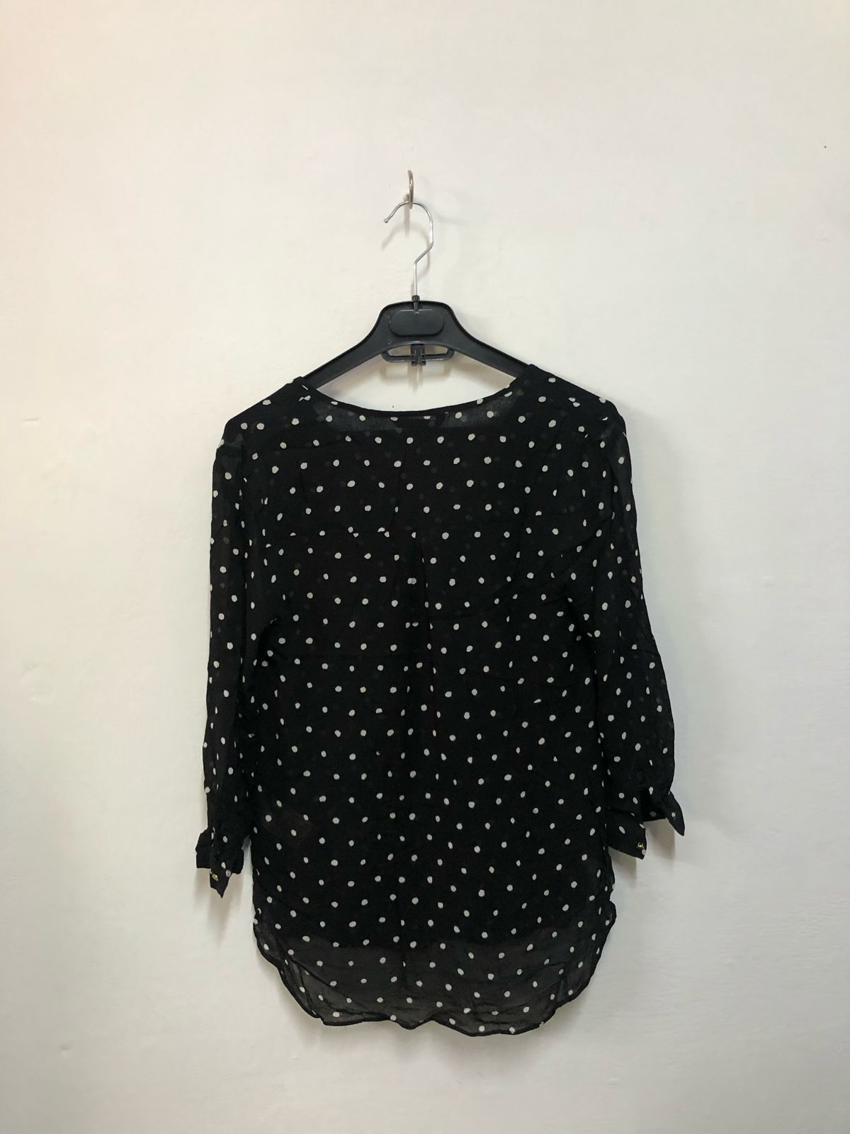 Black Polka Dot Top