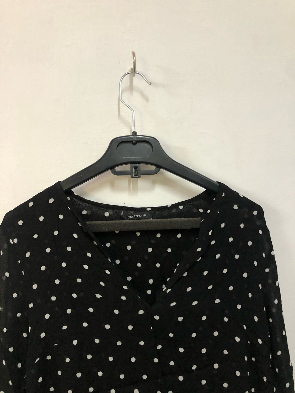 Black Polka Dot Top