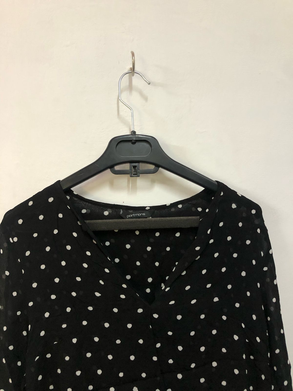 Black Polka Dot Top