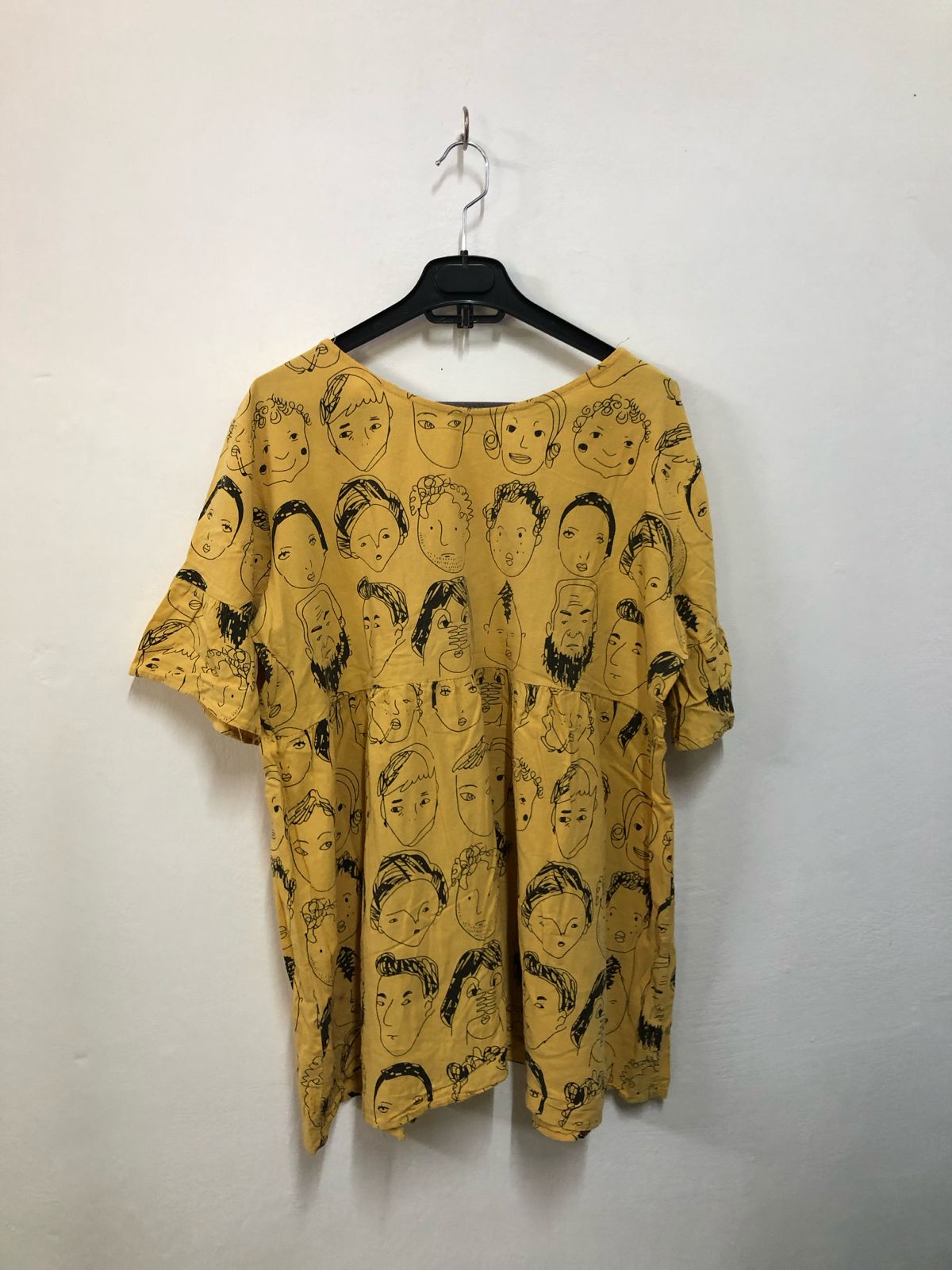 Yellow Abstract Faces Top