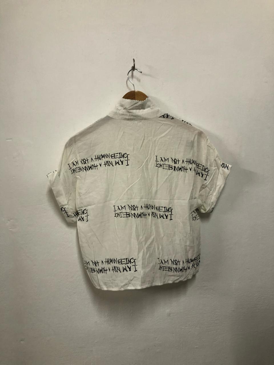 White Textured Utility Top