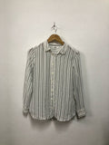 White Striped Button-Up Shirt