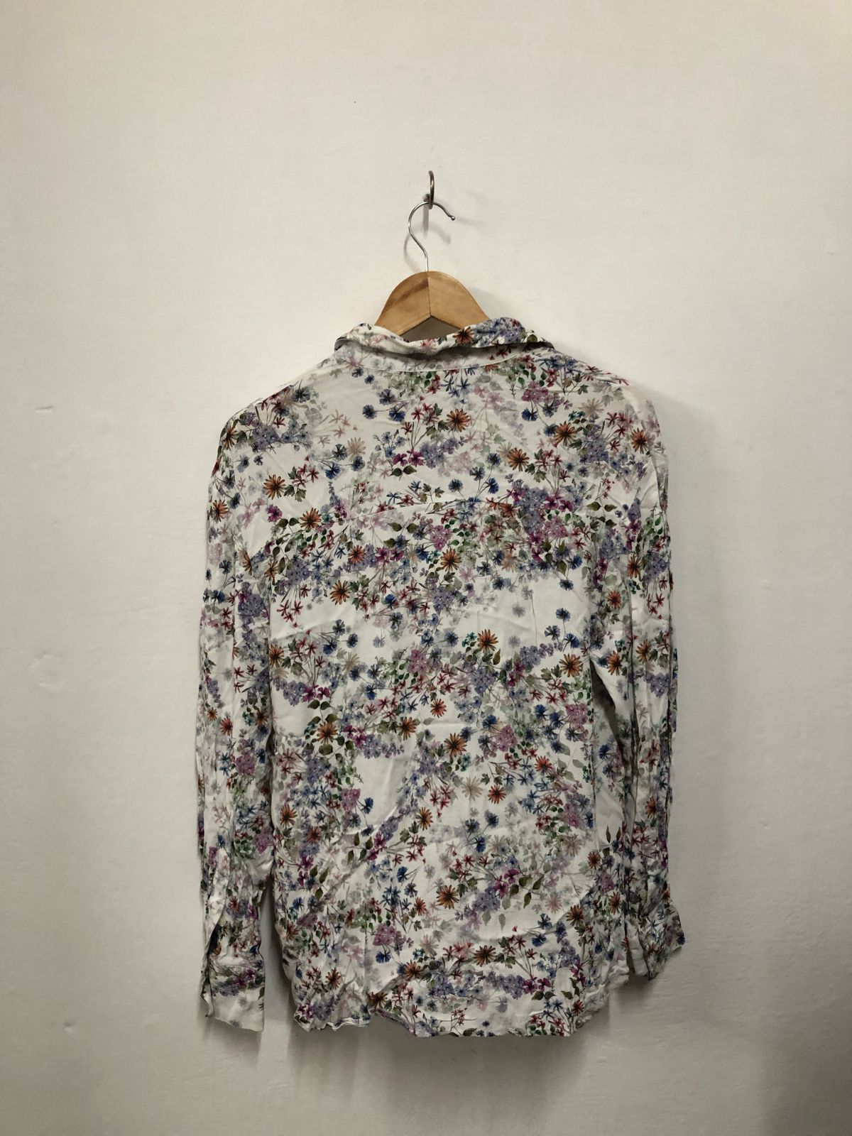 White Floral Button-Up Shirt