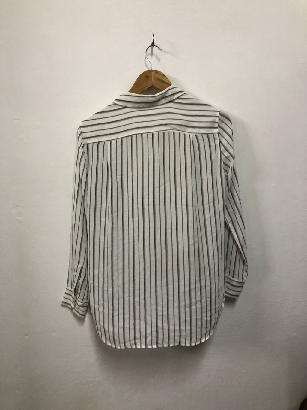 White Striped Button-Up Shirt