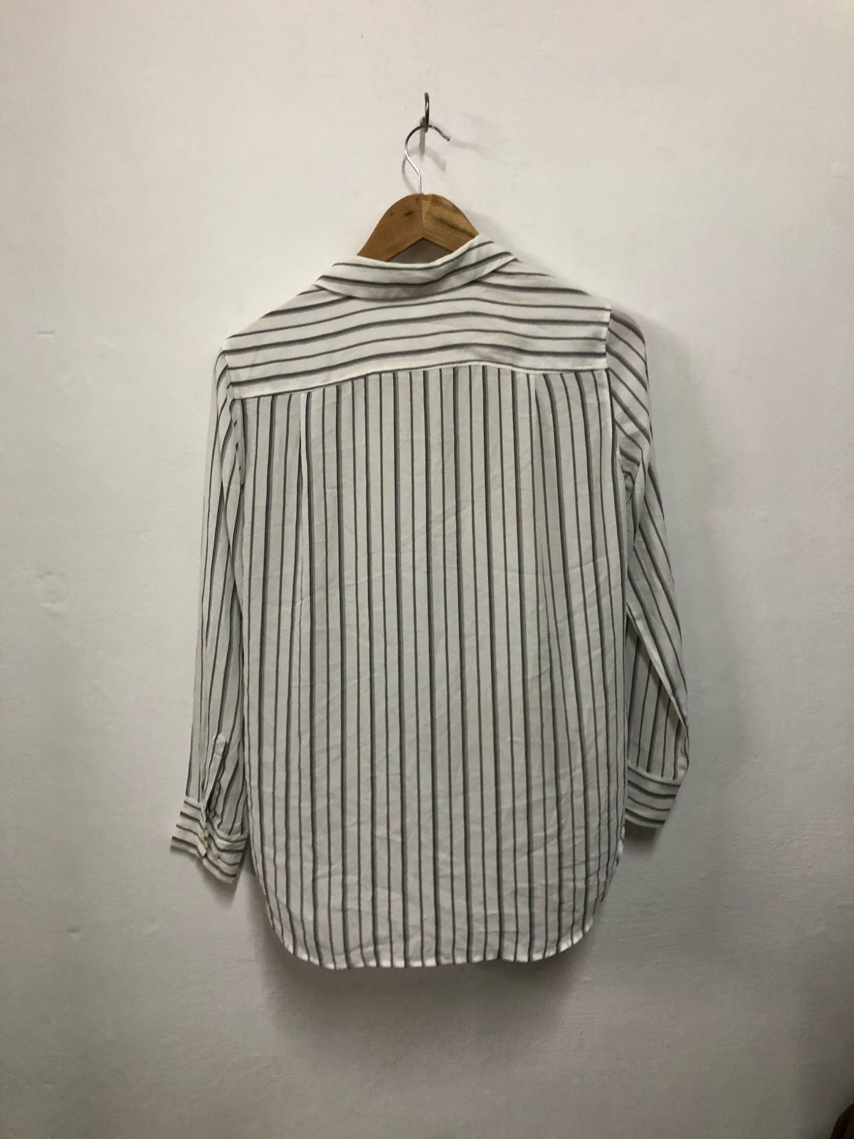 White Striped Button-Up Shirt