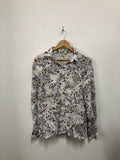 White Floral Button-Up Shirt