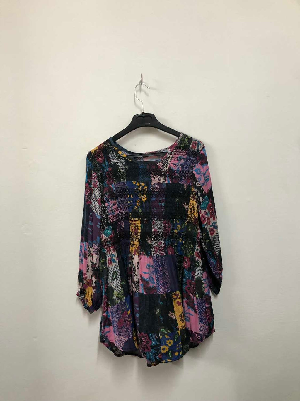 Patchwork Smocked Top
