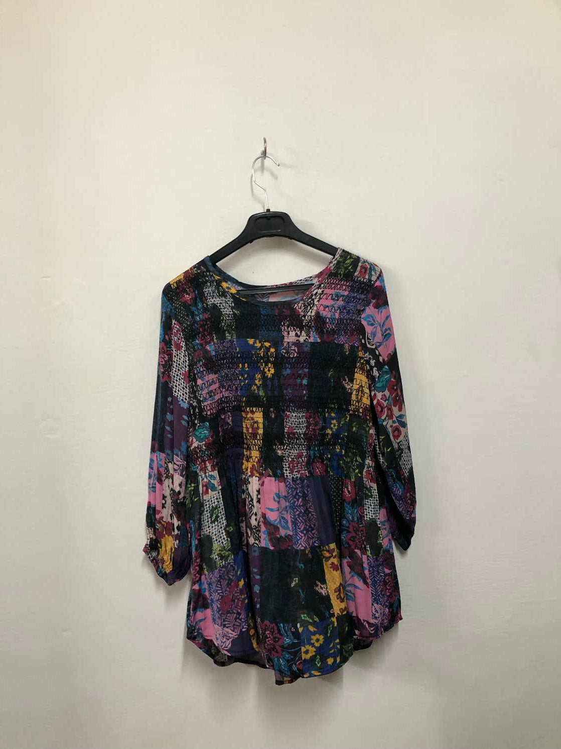 Patchwork Smocked Top
