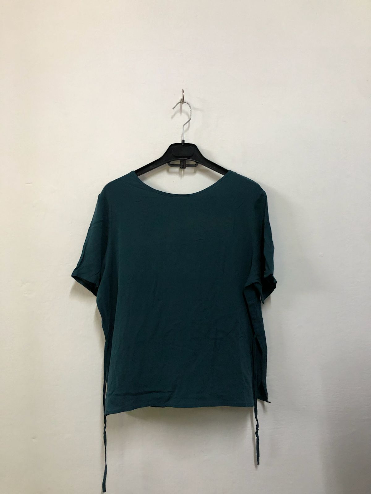 Dark Green Side Tie Top