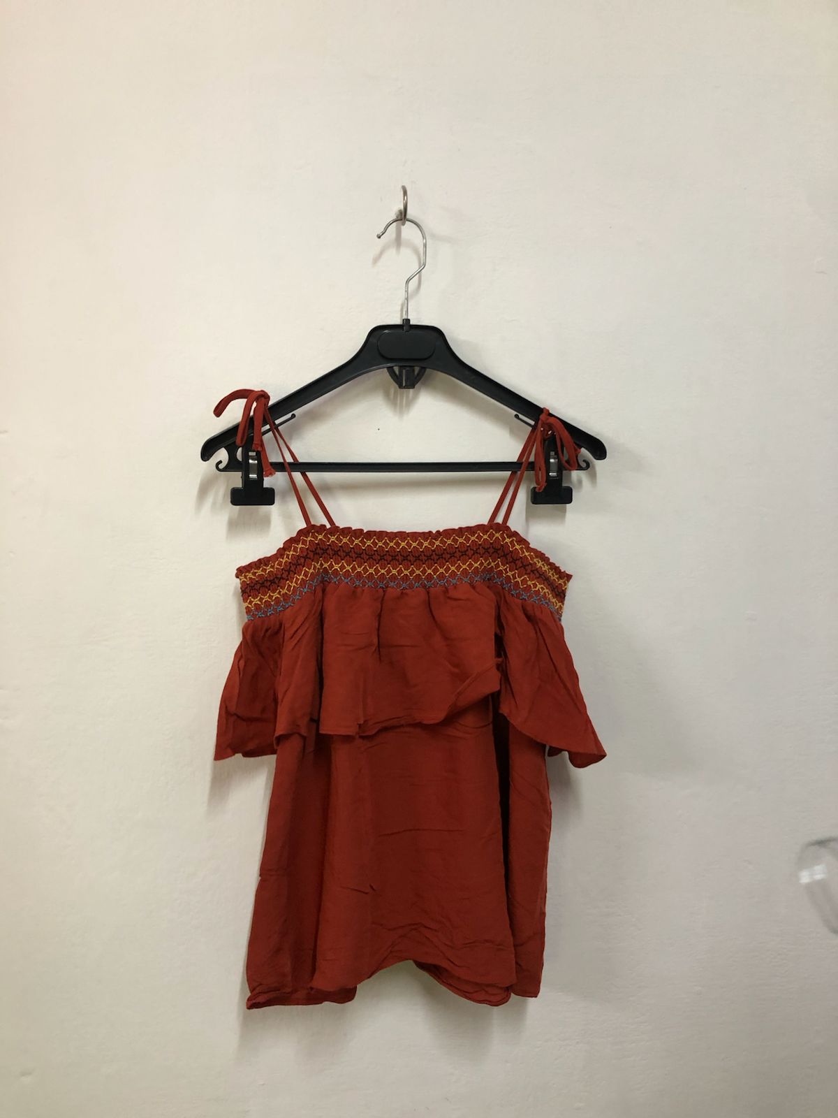 Rust Ruffle Cami Top