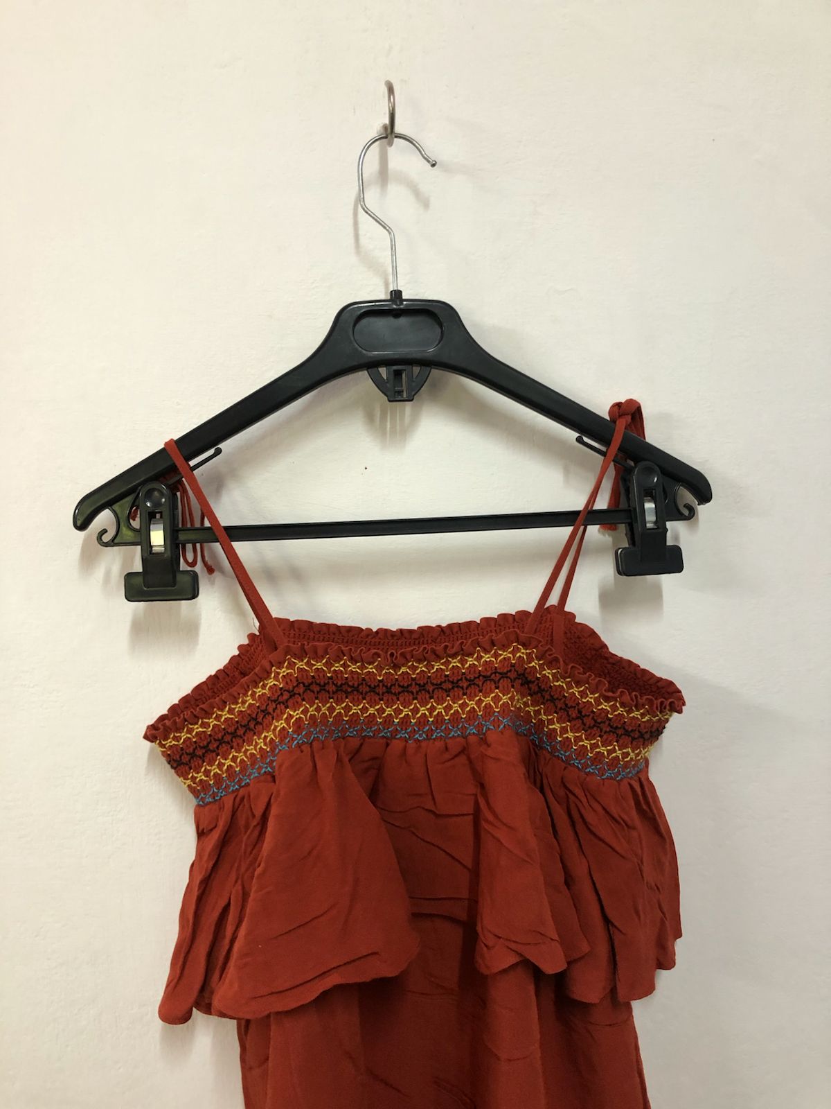 Rust Ruffle Cami Top