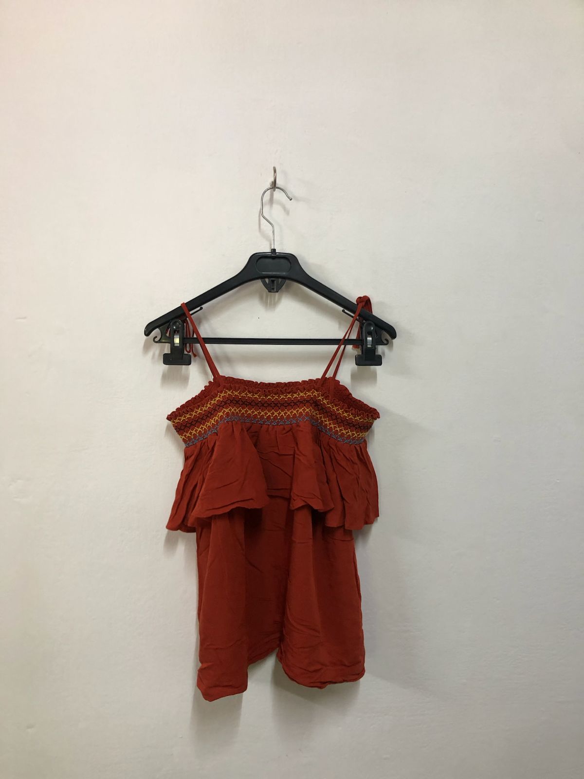 Rust Ruffle Cami Top
