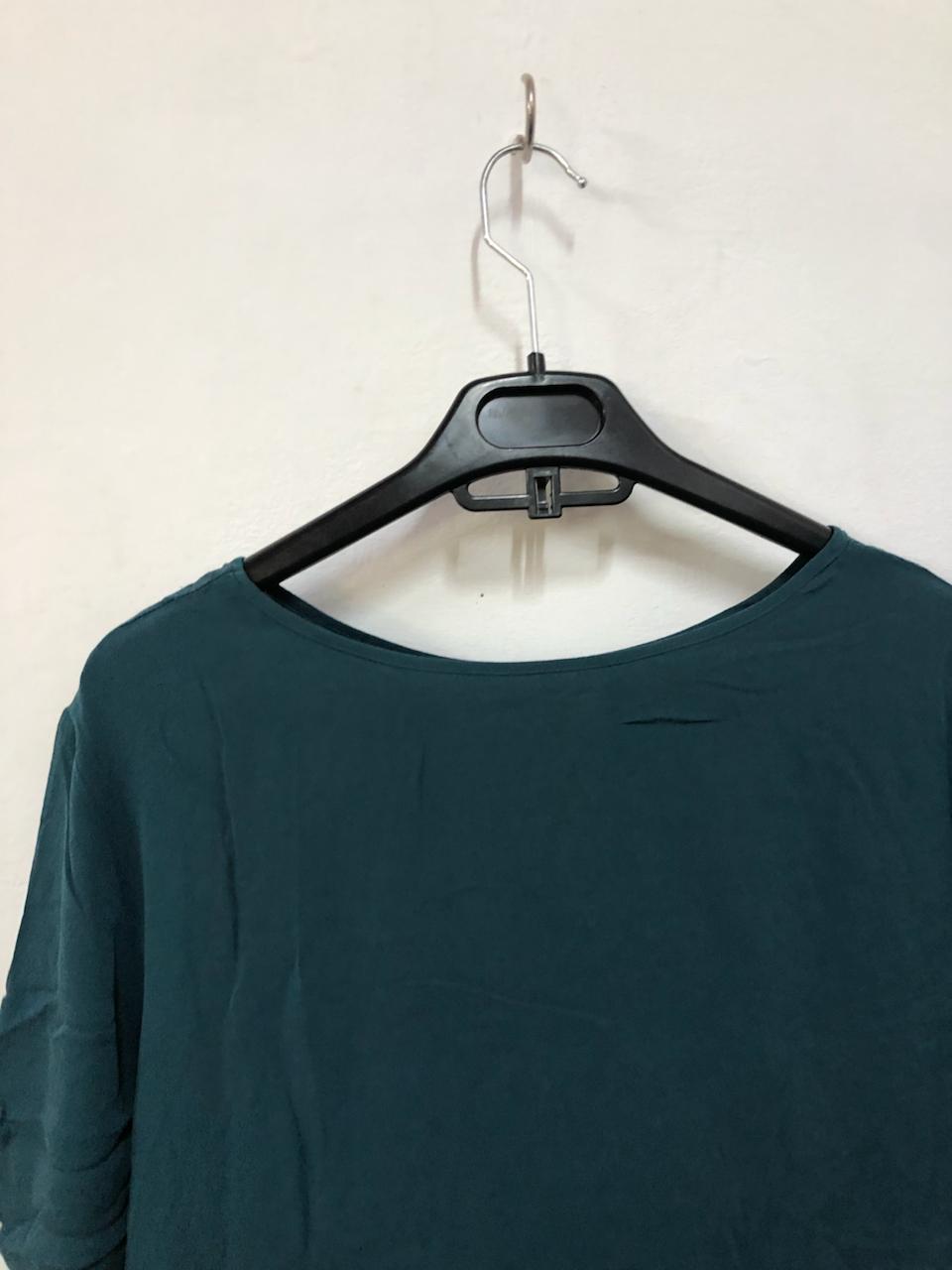 Dark Green Side Tie Top