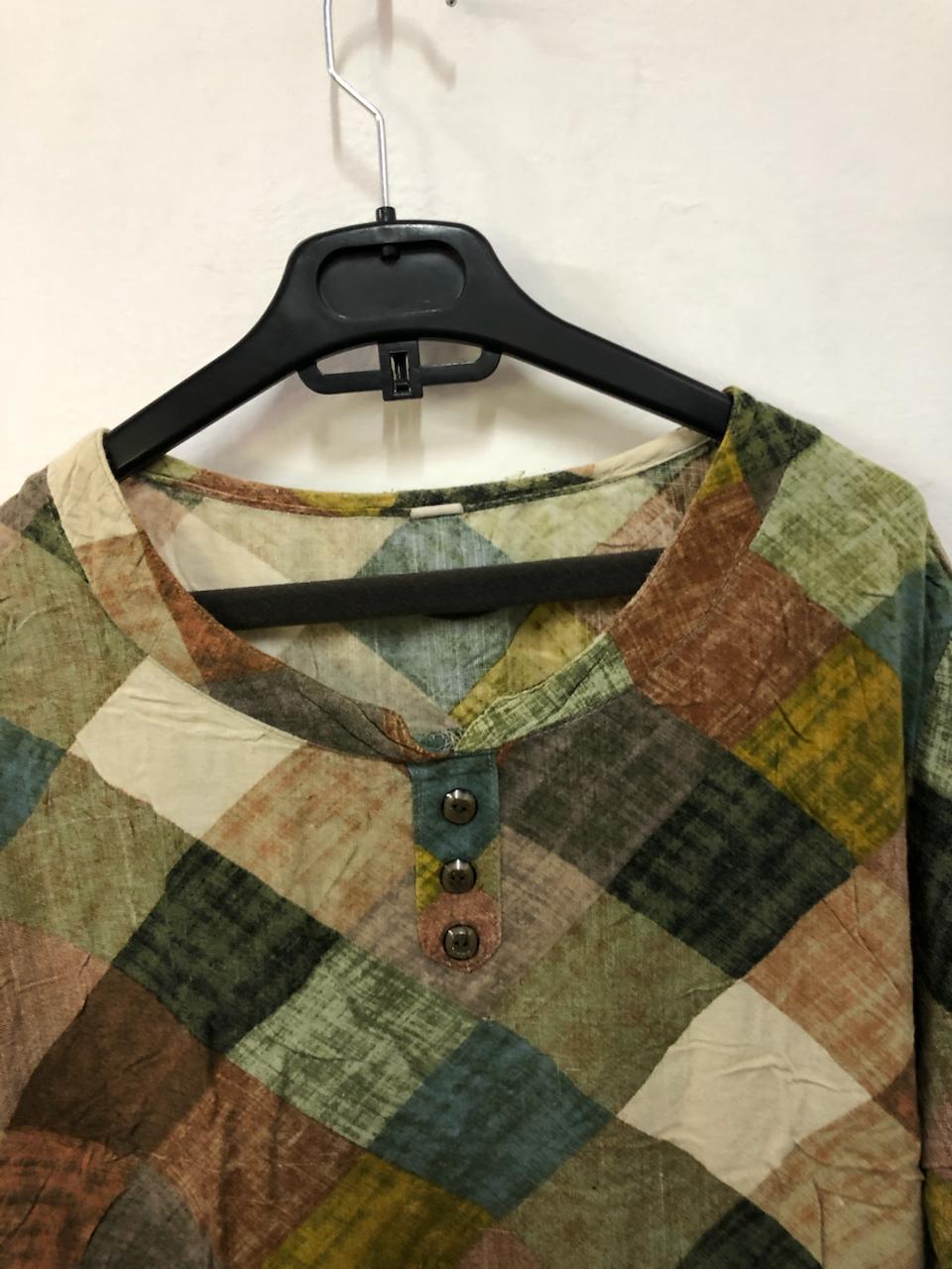 Multi colour Patchwork Print Top